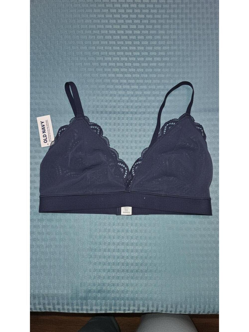 Old Navy Bralettes Navy Blue Lace  Wireless  Womans Medium
